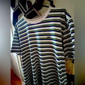 Vans Striped T-Shirt Size XL